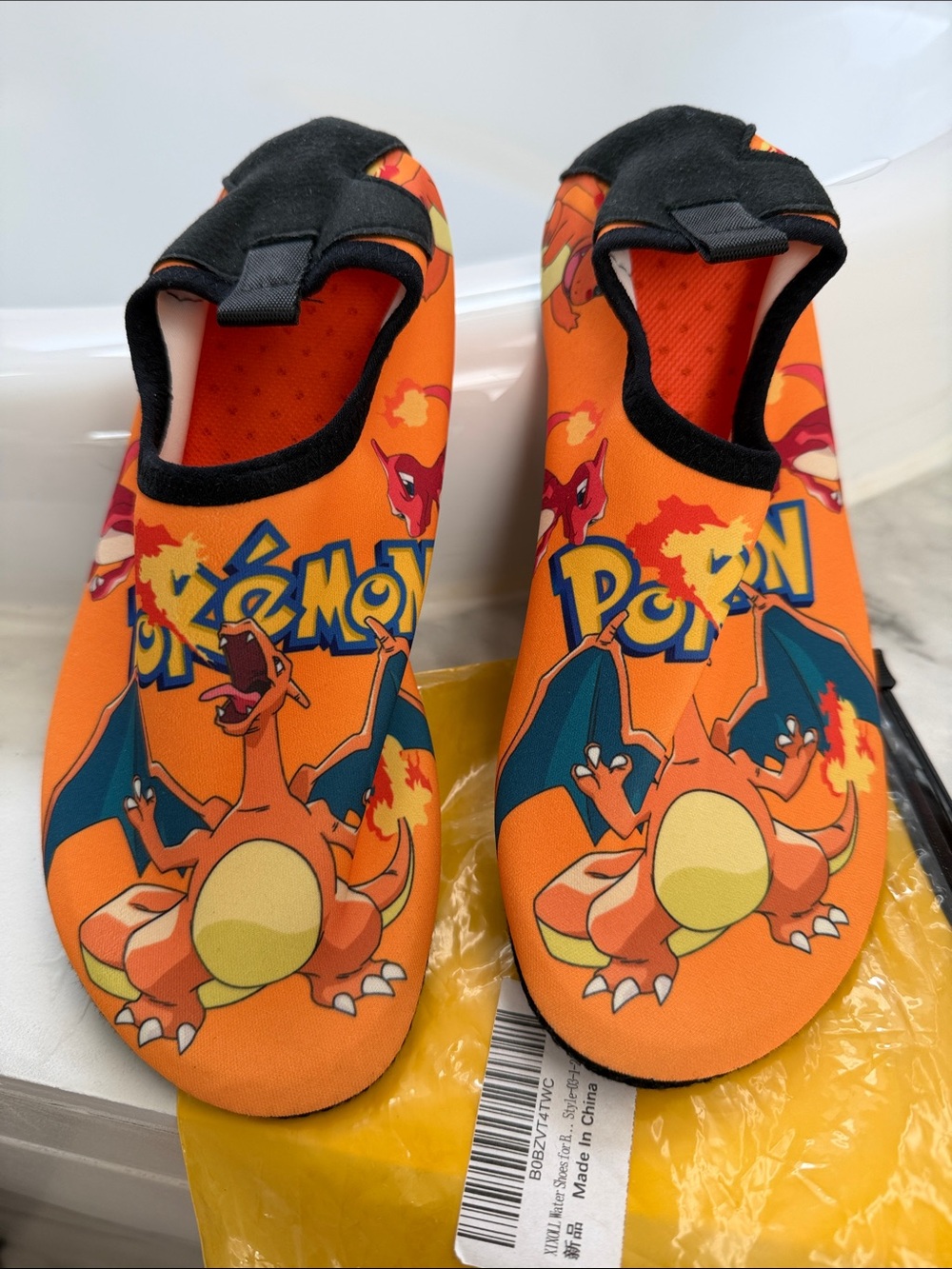 Charizard Orange Kids Water Shoes